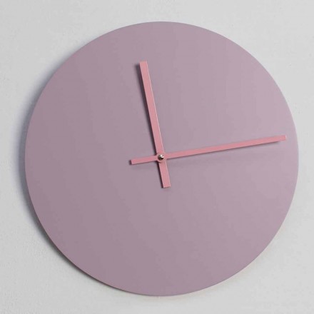 Moderne roze ronde wandklok gemaakt in Italië - Imalia Viadurini