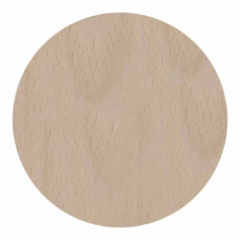 Wandklok in licht of donker hout met een modern bloemmotief - Aquilegia Viadurini