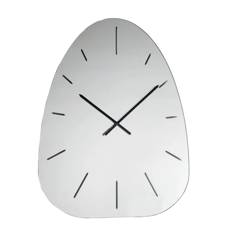 Claudia wandklok van spiegelglas met lasergegraveerde cijfers Viadurini