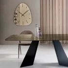 Claudia wandklok van spiegelglas met lasergegraveerde cijfers Viadurini