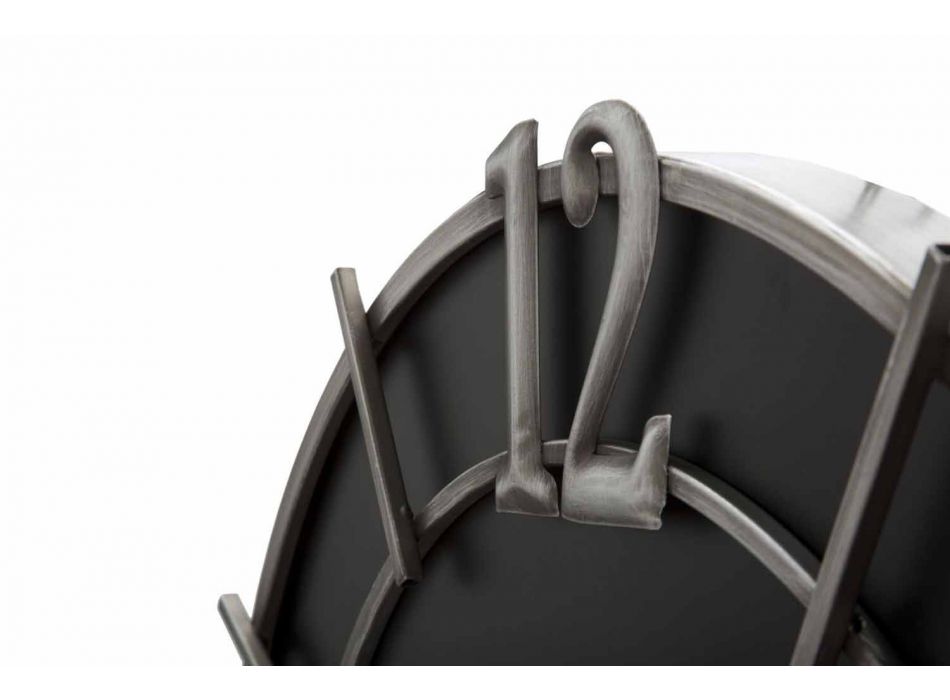 Moderne design ronde wandklok in ijzer en MDF - Hope Viadurini