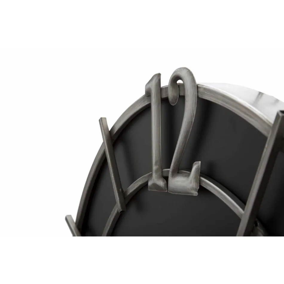 Moderne design ronde wandklok in ijzer en MDF - Hope Viadurini