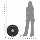 Moderne design ronde wandklok in ijzer en MDF - Hope Viadurini