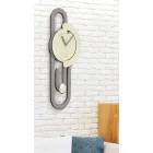 Slinger Wandklok Modern Design in Beige en Bruin Hout - Paperclip Viadurini