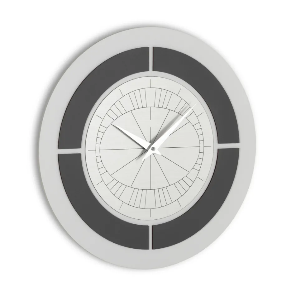 Klok met reliëf frame en polypropyleen met verschillende kleuren - Lunarium Viadurini