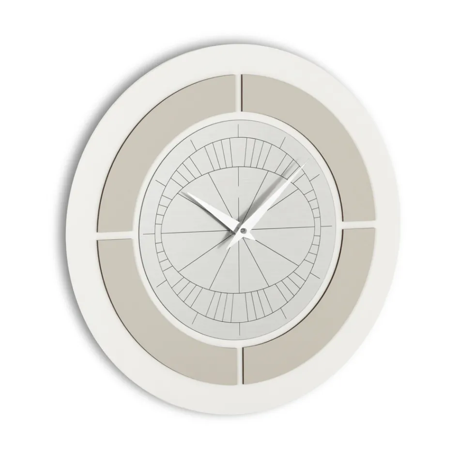 Klok met reliëf frame en polypropyleen met verschillende kleuren - Lunarium Viadurini