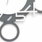 Grote en moderne design wandklok in wit en grijs hout - cijfer Viadurini