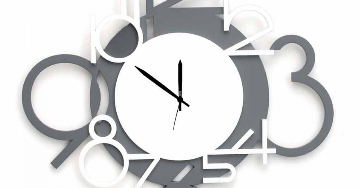 Karlsson Wall Clock Modern Cuckoo - 41x8,5x21,5cm - mouse grey – Geels Woonwarenhuis