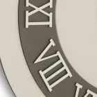 MDF wandklok en Romeinse cijfers in linnen reliëf - Chronoform Viadurini