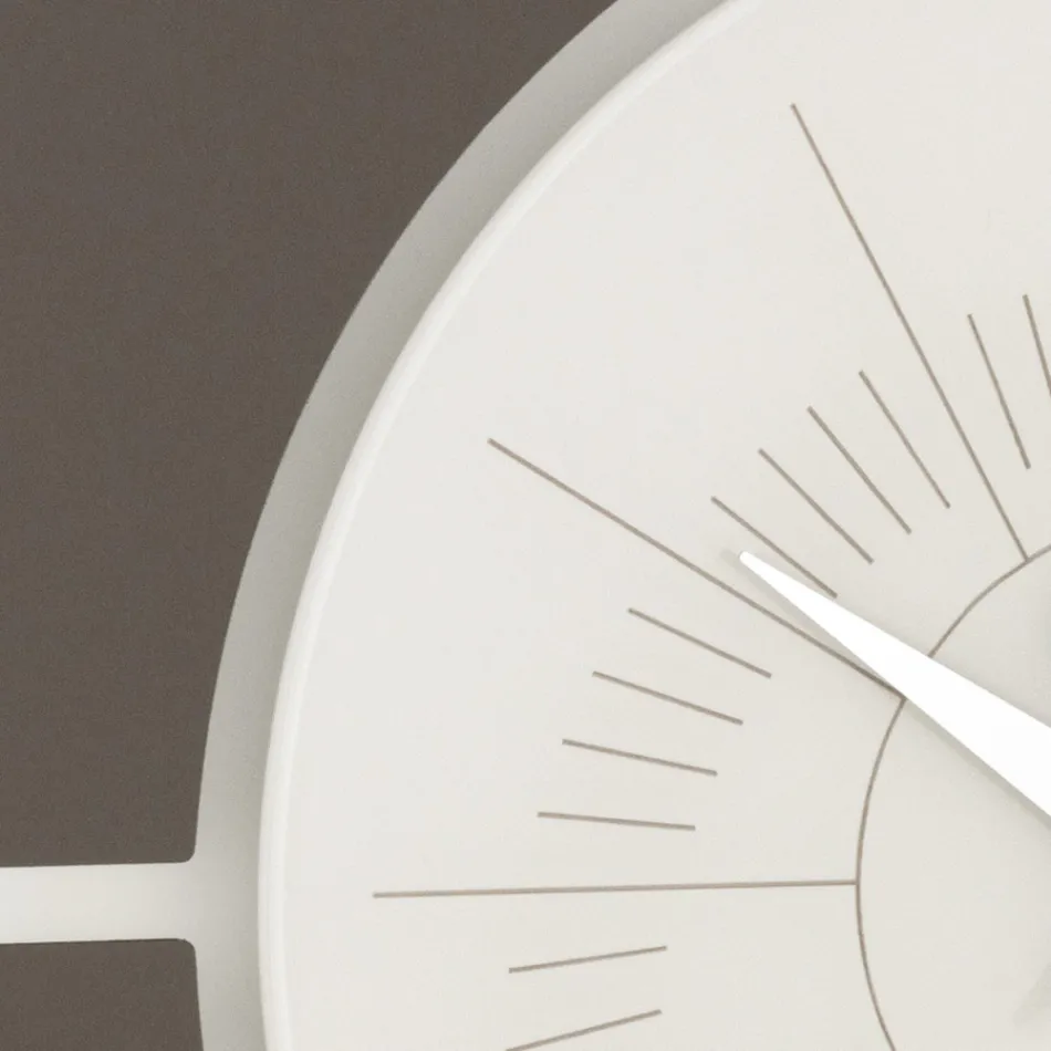 Methacrylaat wandklok en linnen montuur Made in Italy - Battito Viadurini