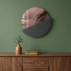 Groene gegoten, bedrukte methacryl wandklok, gemaakt in Italië - Viridea Viadurini