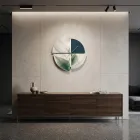 Bedrukte wandklok van methacrylaat met geometrische vormen, gemaakt in Italië - Lumea Viadurini
