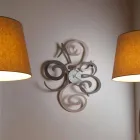 Design wandklok in gekleurd ijzer Made in Italy - Fiordaliso Viadurini