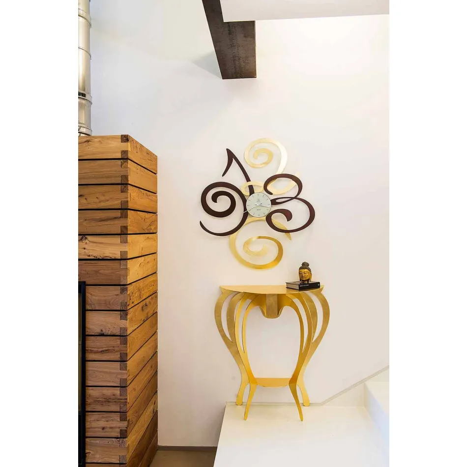 Design wandklok in gekleurd ijzer Made in Italy - Fiordaliso Viadurini