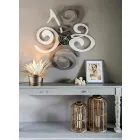 Design wandklok in gekleurd ijzer Made in Italy - Fiordaliso Viadurini