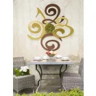 Design wandklok in gekleurd ijzer Made in Italy - Fiordaliso Viadurini