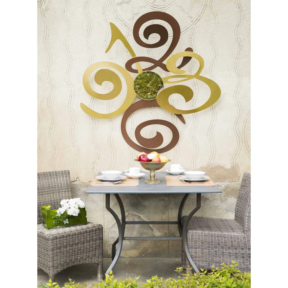 Design wandklok in gekleurd ijzer Made in Italy - Fiordaliso Viadurini