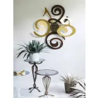 Design wandklok in gekleurd ijzer Made in Italy - Fiordaliso Viadurini