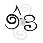 Design wandklok in gekleurd ijzer Made in Italy - Fiordaliso Viadurini