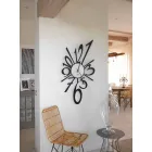 Wandklok in zwart ijzer of aluminium design Made in Italy - Ocean Viadurini