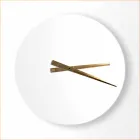 Grote Gekleurde Moderne Wandklok in Rond Hout - Dione Viadurini