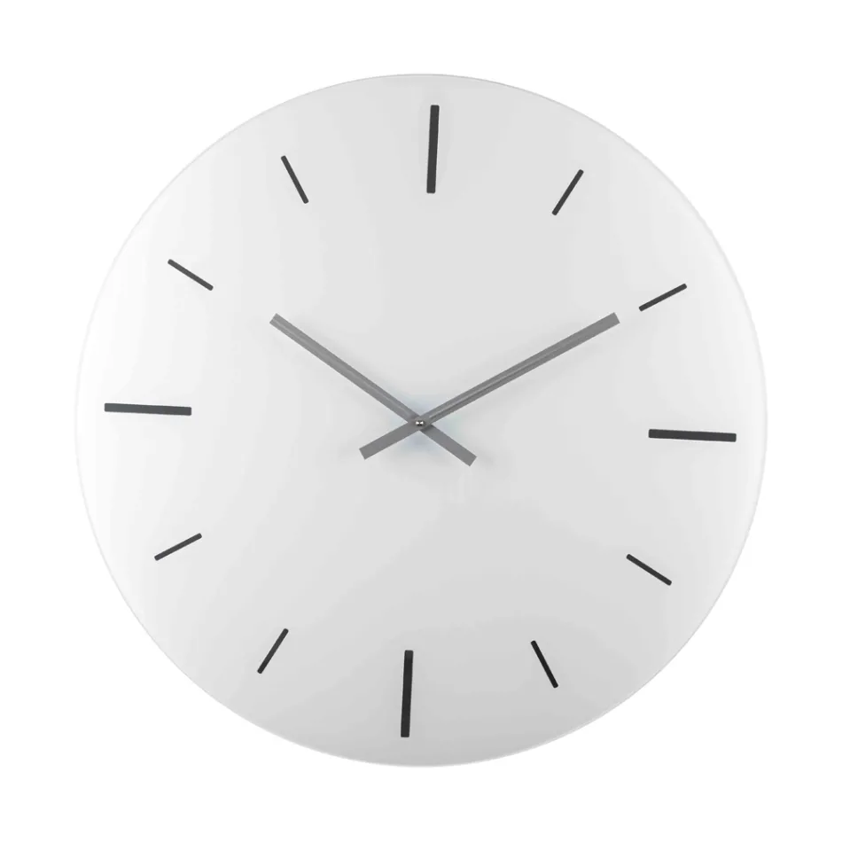 Ronde wandklok van gekleurd acrylkristal - Zaronte Viadurini