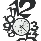 Grote design ijzeren wandklok met externe nummers - Aquarius Viadurini