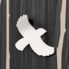 Houten wandklok met driedimensionale designdecoraties - Forrest Viadurini