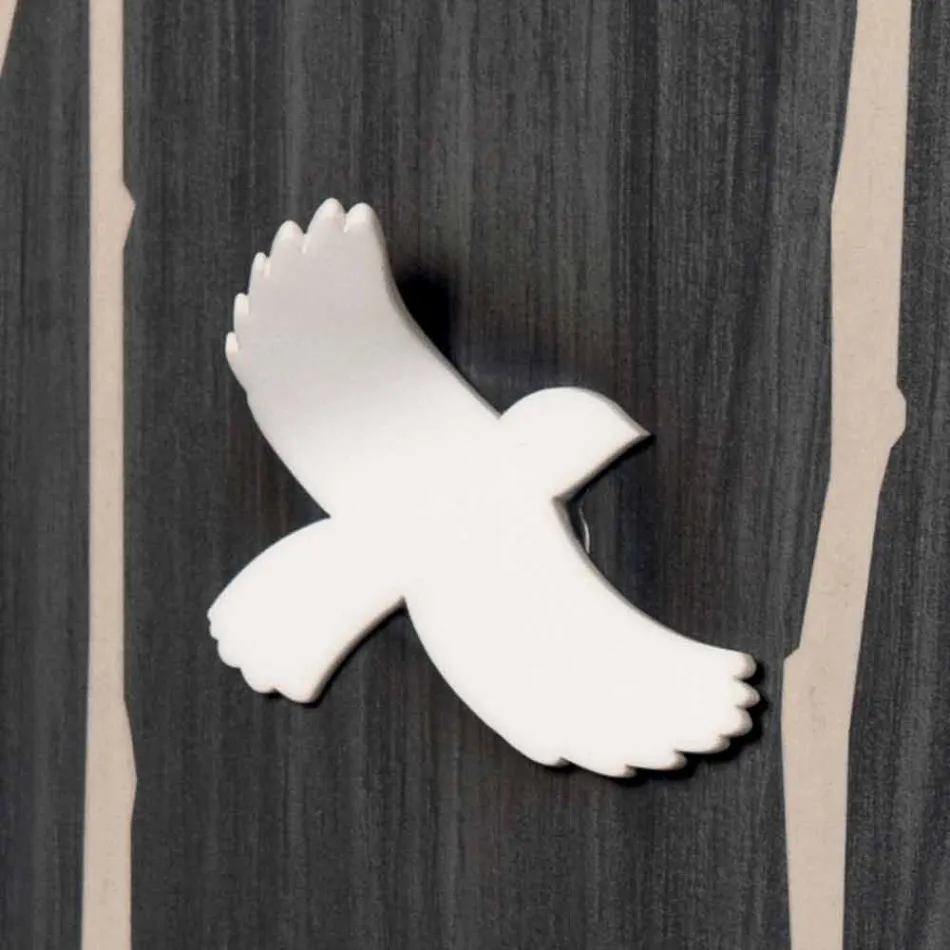 Houten wandklok met driedimensionale designdecoraties - Forrest Viadurini