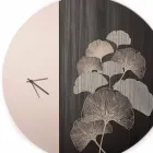 Ronde design houten wandklok met versieringen, 2 afwerkingen - Ginkgo Viadurini