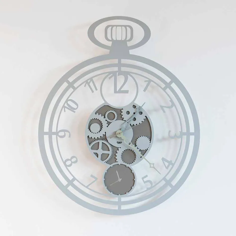 Moderne ronde wandklok in gekleurd ijzer Made in Italy - Cherry Viadurini