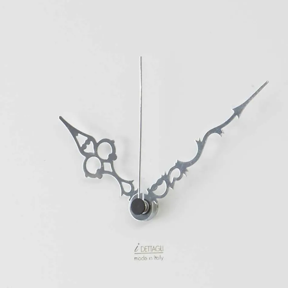 Moderne en ronde wandklok met gedecoreerd houtdesign - Harmony Viadurini