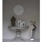 Moderne wandklok in gekleurd staal gemaakt in Italië - Adalgiso Viadurini