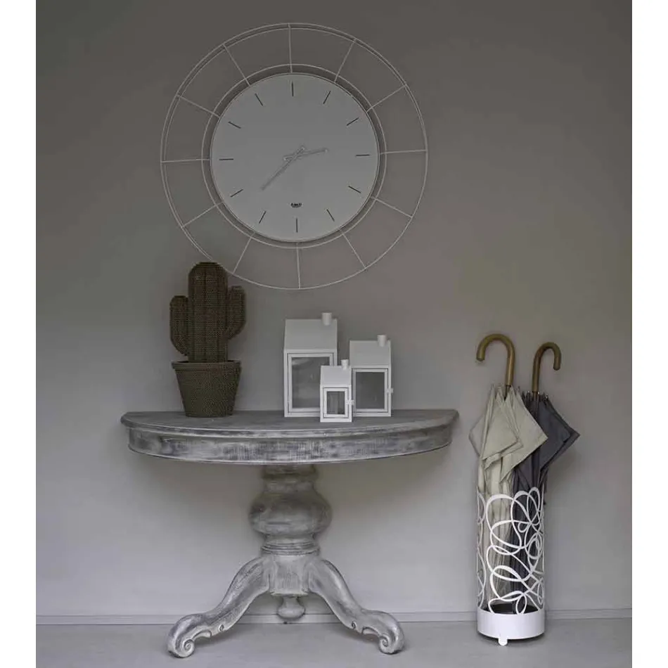 Moderne wandklok in gekleurd staal gemaakt in Italië - Adalgiso Viadurini