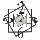 Moderne ijzeren wandklok geometrisch ontwerp gemaakt in Italië - Procida Viadurini