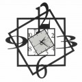 Moderne ijzeren wandklok geometrisch ontwerp gemaakt in Italië - Procida