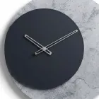Ronde wandklok Elara van bedrukt methacrylaat, gemaakt in Italië. Viadurini
