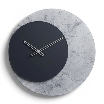Ronde wandklok Elara van bedrukt methacrylaat, gemaakt in Italië. Viadurini
