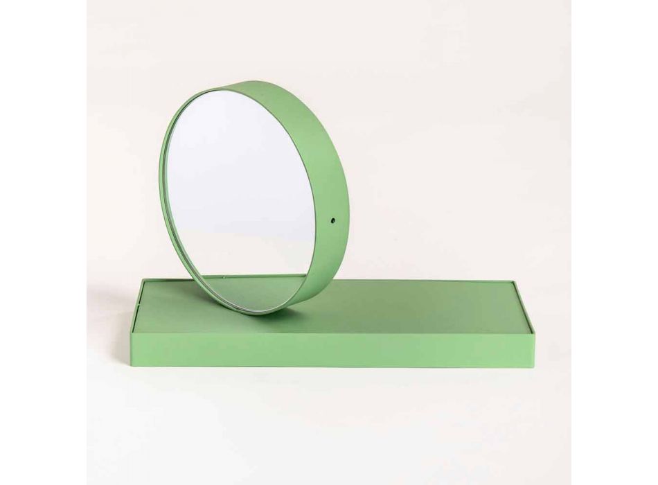 Draaibare tafelklok met stalen spiegel Made in Italy - Verdienstelijk Viadurini