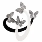 Designer wandklok ivoor / zwart handgemaakt in Italië Zenia Viadurini