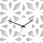 Grote wandklok in wit duifgrijs of groen designhout - Tarto Viadurini