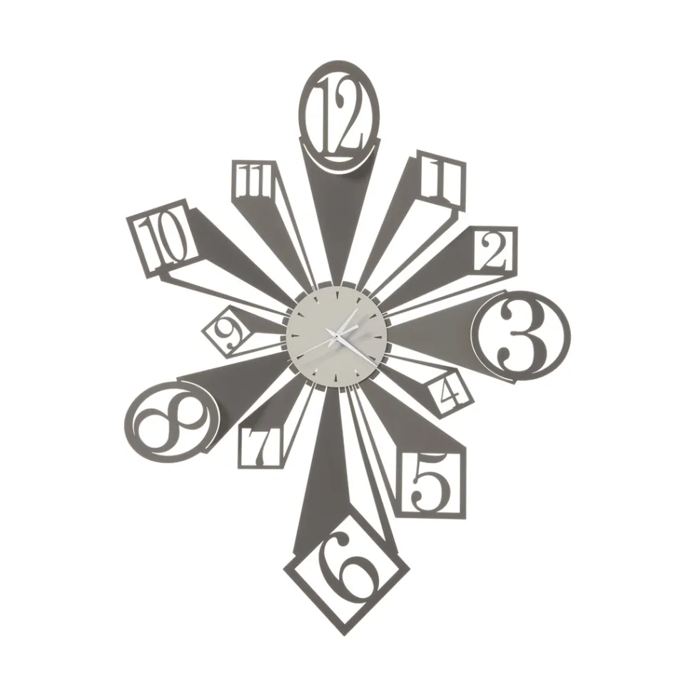 IJzeren klok met bijzonder optisch effect Made in Italy - Wiel Viadurini