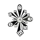 IJzeren klok met bijzonder optisch effect Made in Italy - Wiel Viadurini