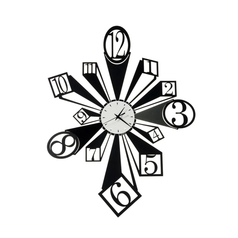 IJzeren klok met bijzonder optisch effect Made in Italy - Wiel Viadurini