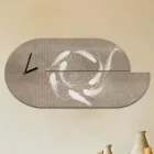 Houten klok met reigerprint Made in Italy - Palau Viadurini