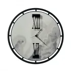 Klok gemaakt van ijzer met 3 wijzers Made in Italy - Ster Viadurini