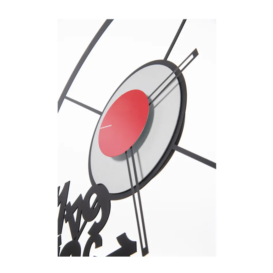 Klok gemaakt van ijzer met gevallen cijfers Made in Italy - Ram Viadurini