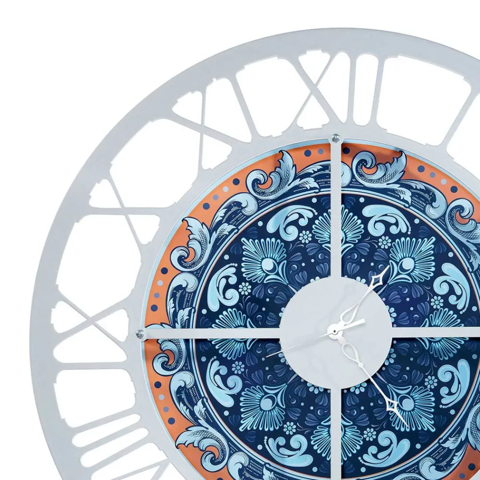 Klok gemaakt van ijzer in 3 verschillende afwerkingen Made in Italy - Tarwe Viadurini