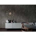 Ronde ijzeren design wandklok Made in Italy - Kombo Viadurini