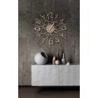 Ronde ijzeren design wandklok Made in Italy - Kombo Viadurini